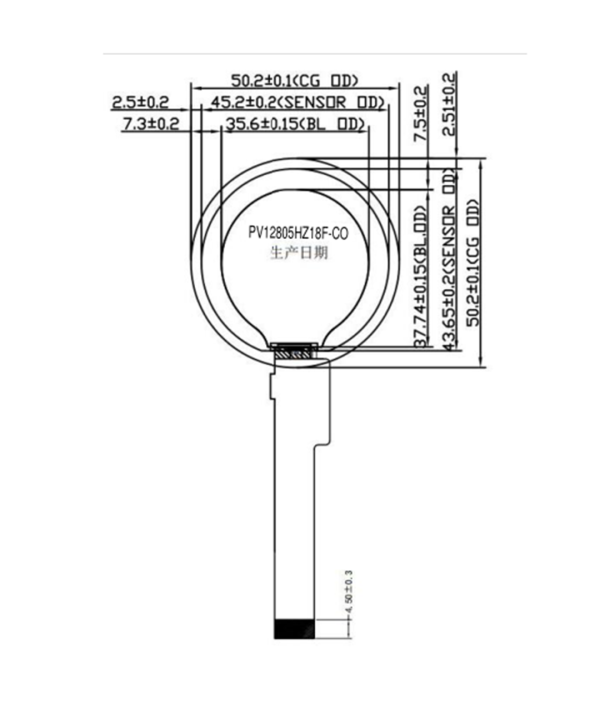 1.28 inch IPS 240*240 LCD display for Smart watch and wearable - Image 3